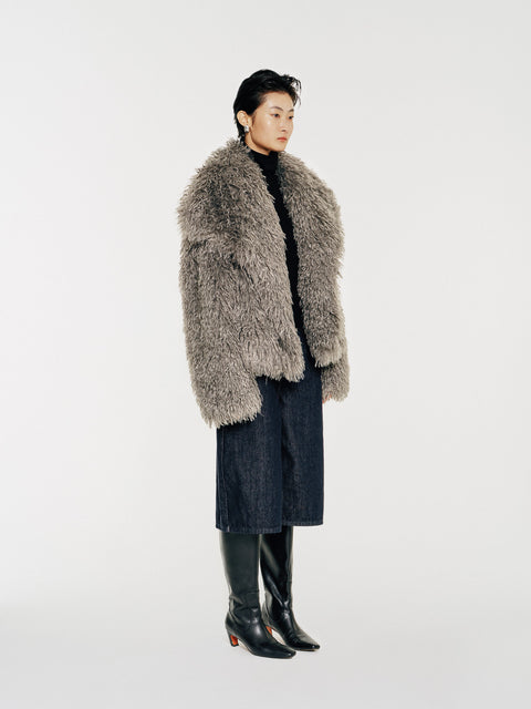Tomo Plush Shearling Faux-Fur Coat
