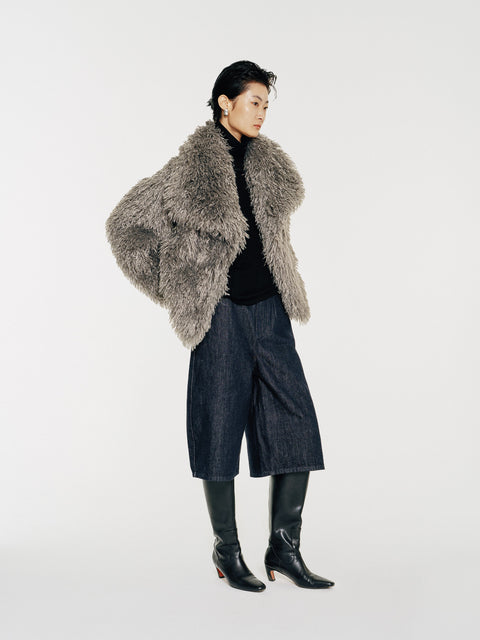 Tomo Plush Shearling Faux-Fur Coat