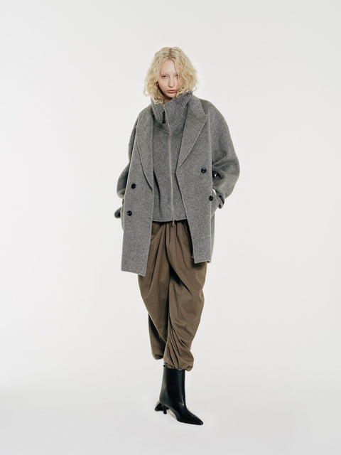 Sloane Wool Coat and Vest Set Midi