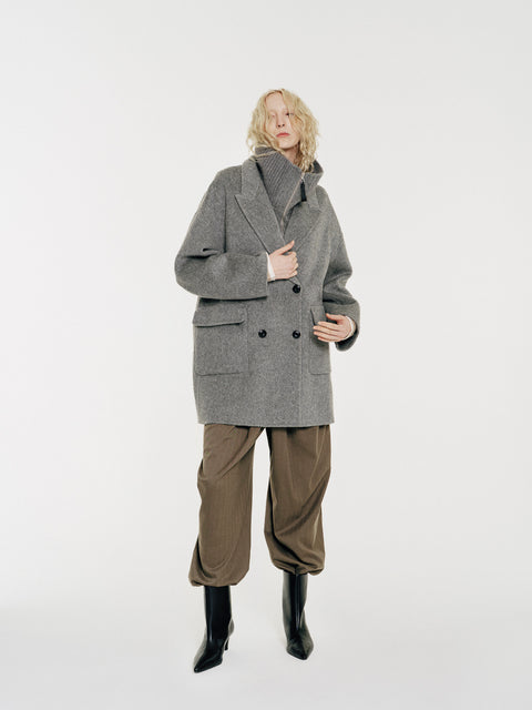 Sloane Wool Coat and Vest Set Midi