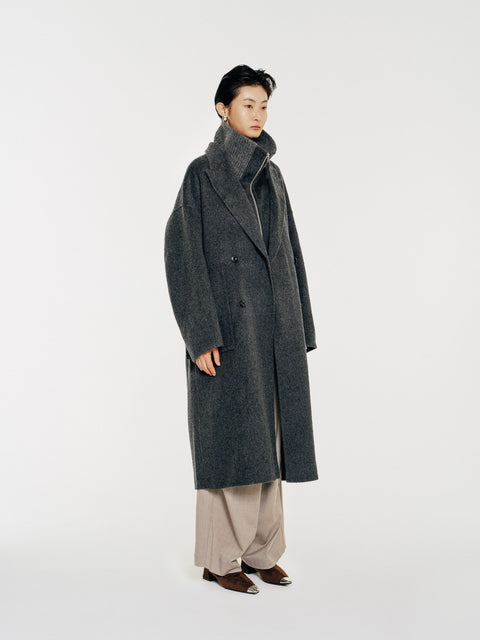 Sloane Gray Wool Maxi-Coat and Vest Set