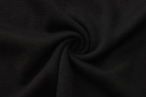 Sora Two tone Wool Blend Knit Top Black