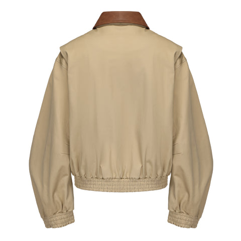 CZ25005 Contrast Collar Structured Bomber Jacket