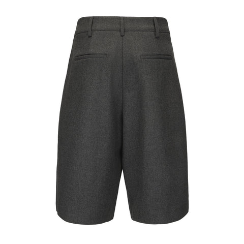 CZ25029 Dark Gray Knee-Length Shorts
