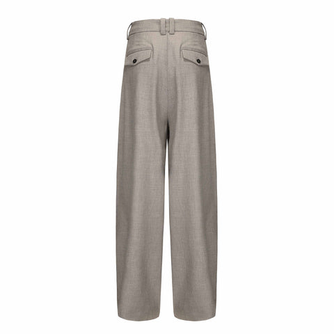 CZ25040 Gray Wide-Leg Tailored Pants