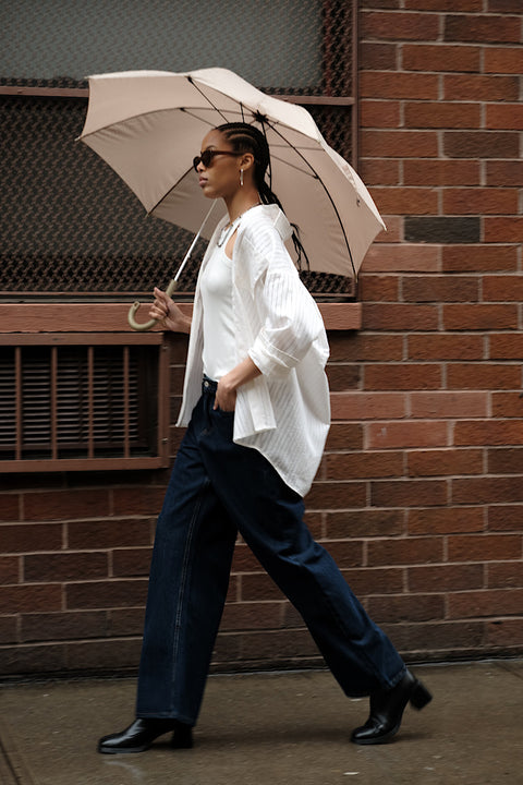 CZ25042 Dark Blue Straight-Leg Jeans