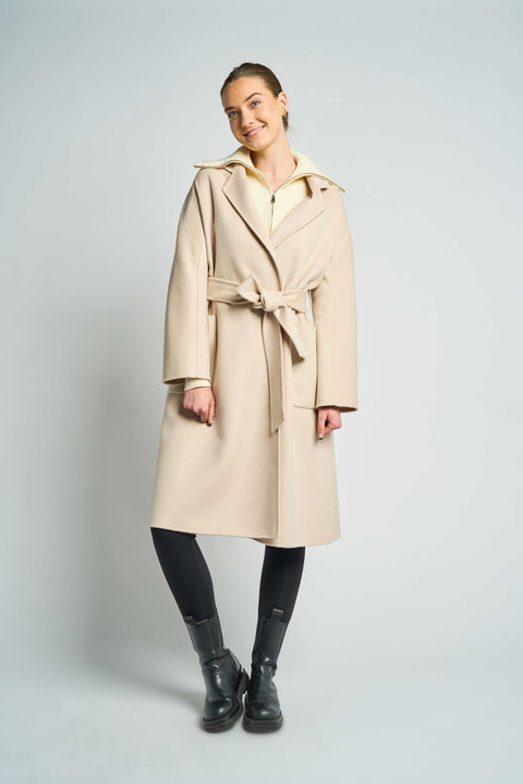 JL047 Crystal Gray Coat with Belt