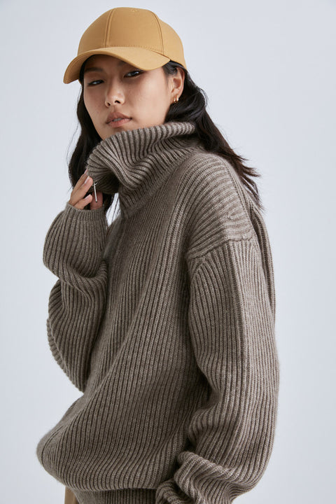 CS5023 Ribbed Wool Buffalo Cardigan