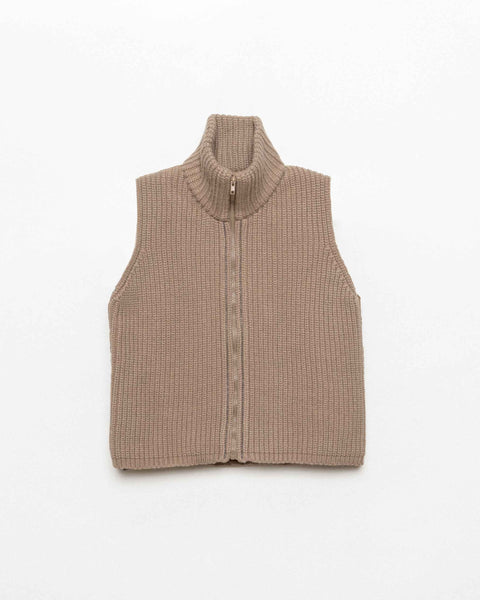 LT24059 Knitted Down Vest With Zip