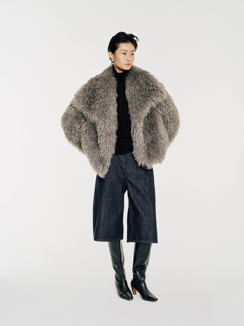 Tomo Plush Shearling Faux-Fur Coat