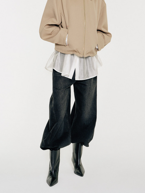 Kai Black Barrel Leg Jeans