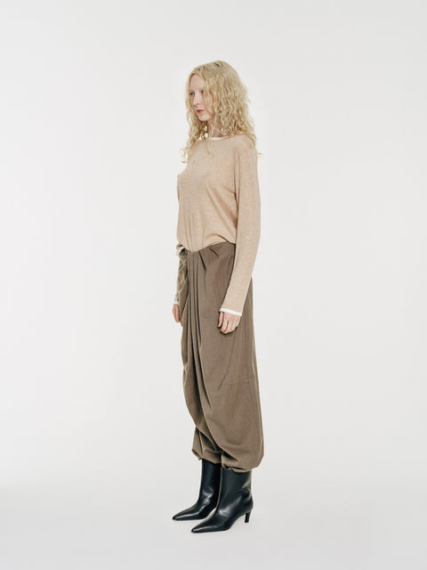 Lyric Sculpt Drape Wool Pants