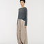 Tate Wool-Blended Barrel Pleated Pants