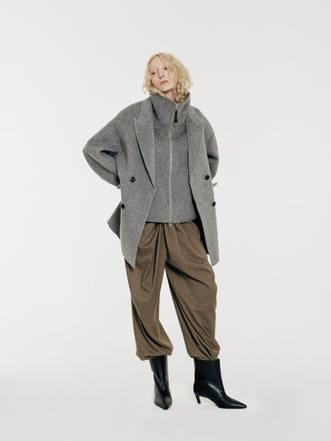 Sloane Wool Coat and Vest Set Midi