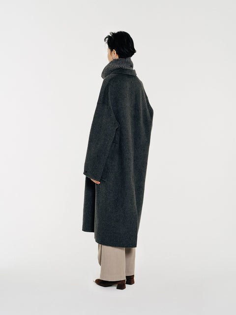 Sloane Gray Wool Maxi-Coat and Vest Set