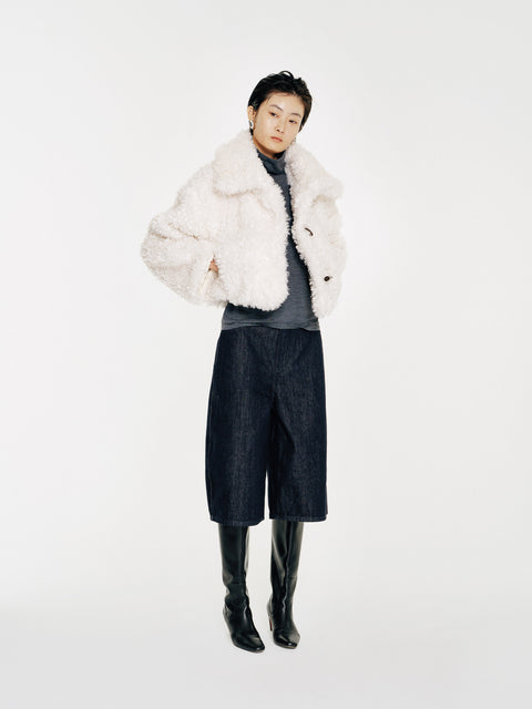 LT25079 Funnel-Neck Wool Tank Top