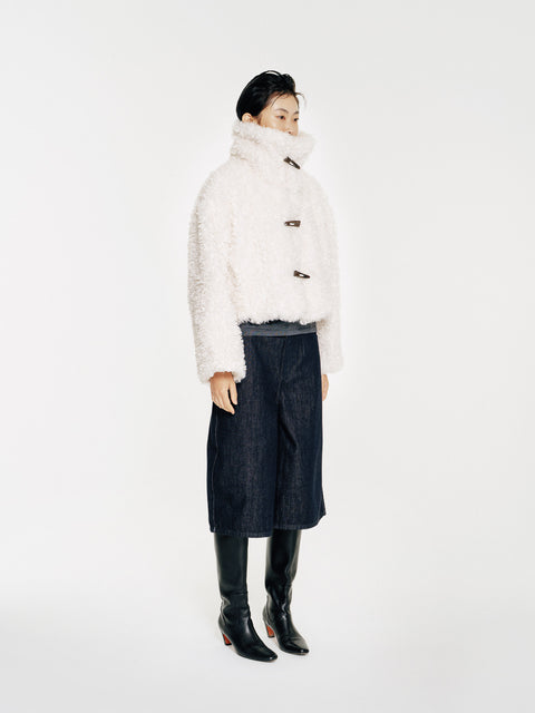 Anbo Shearling Faux-Fur Cropped Jacket
