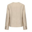 CZ25008 Beige Textured Classic Box Jacket