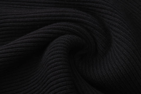 CZ25056 Asymmetrical Rib-Knit Merino Wool Neck Warmer