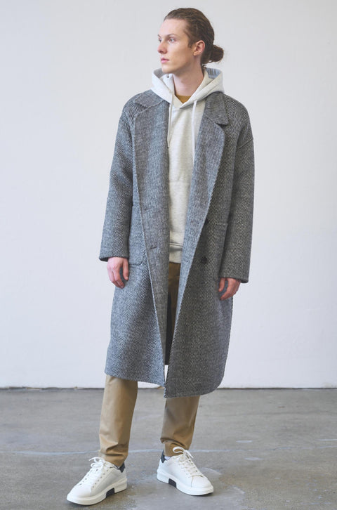 'The Other Me" Mens coat - Gray & Black CP6004
