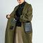 JL065D Hourglass Cashmere Belted Coat - Olive