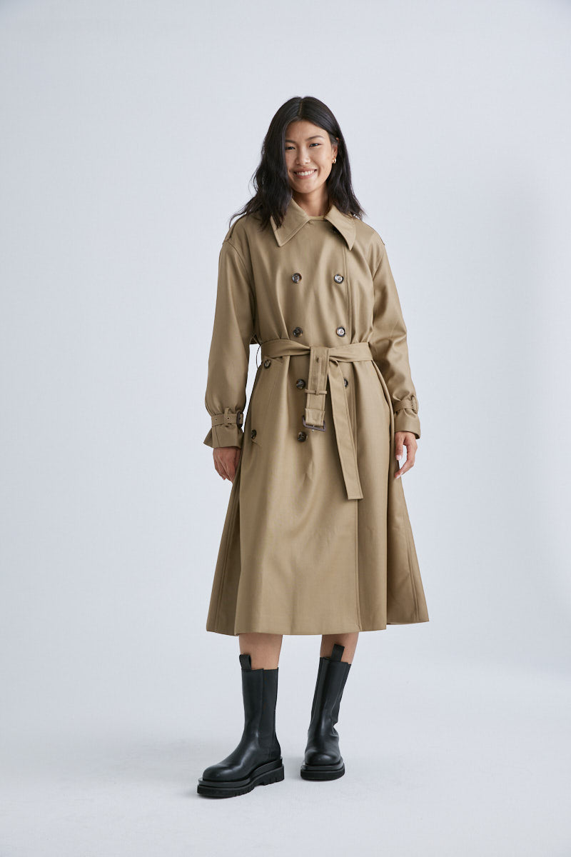 JL094A Military Officer Classic Twill Trench Coat