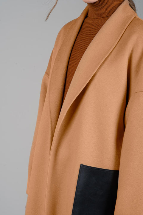 JL065C Hourglass Belted Coat - Cashmere